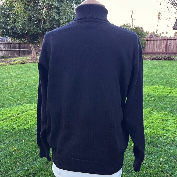 Steffner Vintage Ski Sweater | Black Turtleneck Ski Sweater | Size Large - Picture 3 of 5